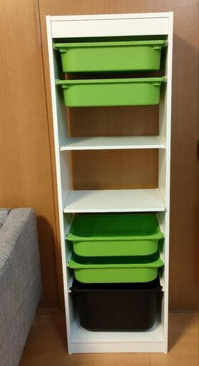 IKEAトロファスト46×30×145 収納ボックス 棚板 付属品付き www