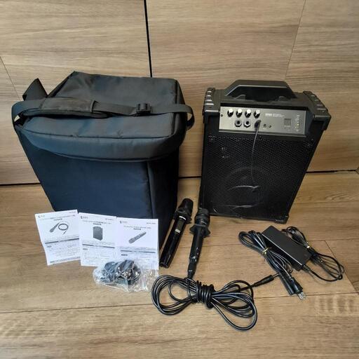 適宜値下げするので是非お気に入り登録お願いします。拡声器　スピーカー　マイク２本付　サンワサプライ　説明書、専用カバン付き　SANWA　supply