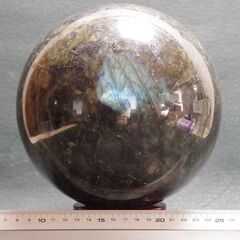 Φ18.5cm 9.9kg ラブラドライト大玉 ボール 丸玉 球 鉱物標本 閃きと直観力