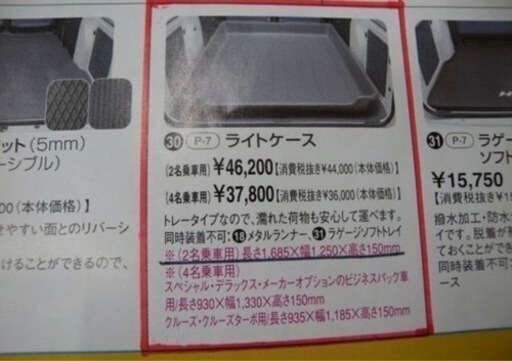 S321 331系　ハイゼット　荷室ケース　トレータイプ