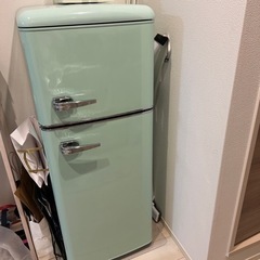 レトロ冷凍冷蔵庫 114L PRR-122D 可愛い