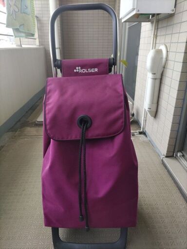 【未使用・タグ付】ロルサー ショッピングカート 2輪カート 静音　赤紫色 ROLSER ロルサー ショッピングカート 2輪 joy モノトーン カラー