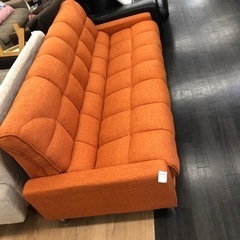 オレンジ3人掛けソファーベッド【トレファク上福岡】