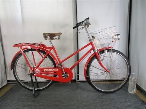 C806★昭和レトロ★ 中古自転車　郵便？　ロッド式実用車 【26インチ　耳付きタイヤ】