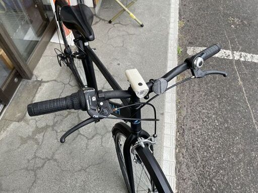 27インチ 6段変速 シティサイクル ブラック 黒 LEADAH 自転車 ライト