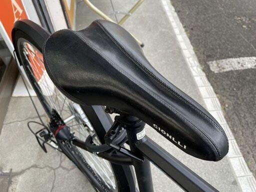 27インチ 6段変速 シティサイクル ブラック 黒 LEADAH 自転車 ライト