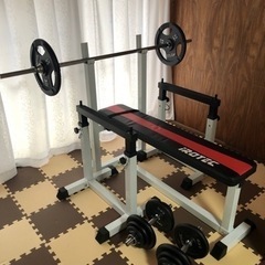 大阪引き取り限定/ベンチプレスセット!重り100キロです一年ほどしか