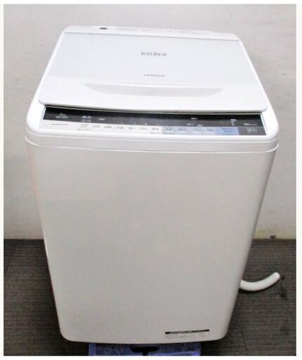 美品　日立　HITACHI　ビートウォッシュ　洗濯機　BW-V80A　8.0㎏　動作良好　ナイアガラビート洗浄　自動おそうじ