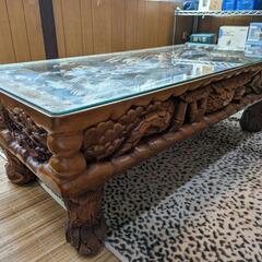 木彫の高級座卓