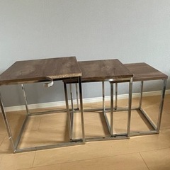 入れ子式テーブル サイドテーブル 重なるテーブル