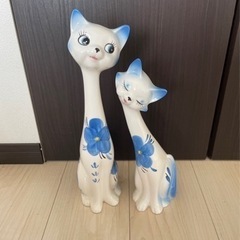 【格安で】猫の陶器の置物