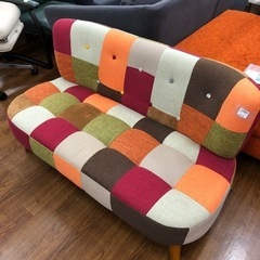 ソファ パッチワーク 14,080円 2人掛け 幅130㎝ ソファ カラフル 