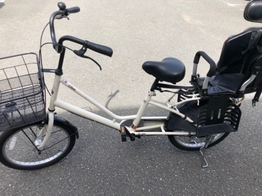 (交渉中)子乗せ自転車　クリーム色