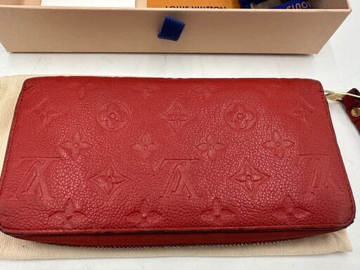 【美品】本物・正規品 ルイヴィトン「LOUIS VUITTON」長財布「ジッピー赤」「基本送料無料」