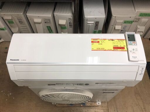 K04247　パナソニック　中古エアコン　主に6畳用　冷房能力　2.2KW ／ 暖房能力　2.2KW