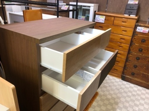 リサイクルサービス八光】幅80㎝ ニトリ ハイチェスト (カレナ 80HC DBR)