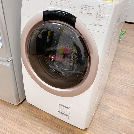 ドラム式洗濯乾燥機　シャープ　7kg　ES-S7G-NL　2022年製