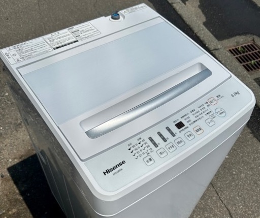 札幌市内配送無料 20年製 Hisense ハイセンス 6kg 全自動洗濯機 HW-G60A