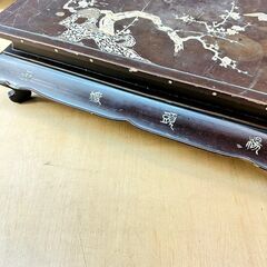 中国美術？ 花台 螺鈿細工 黒漆 木製