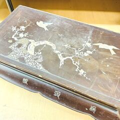 中国美術？ 花台 螺鈿細工 黒漆 木製