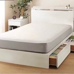 最終値下げ！新品未使用！ニトリ　ダブルベッドフレーム　コンソン　深型引き出し