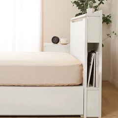 最終値下げ！新品未使用！ニトリ　ダブルベッドフレーム　コンソン　深型引き出し