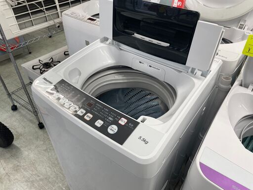 配送設置込み　ハイセンス5.5K洗濯機　2018年製　分解クリーニング済み！！