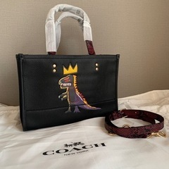 直接のみcoach コーチ×バスキア 2021秋 恐竜 トート ショルダー バッグ