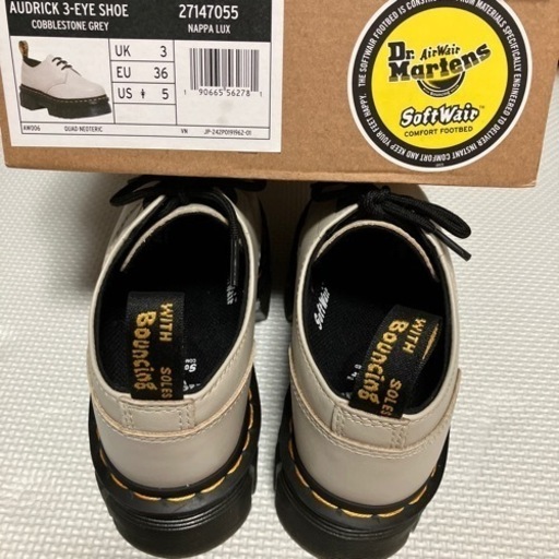 (新作)AUDRICK 3-EYE SHOE  GREY   ドクターマーチン