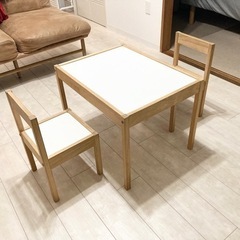 IKEA子供テーブル1＆椅子2脚付き/軽量で丈夫！まだまだ使えます