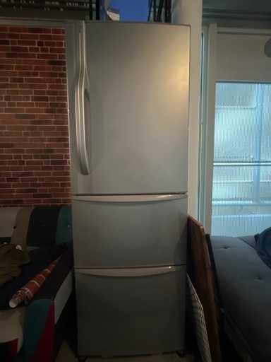 冷蔵庫 大型 375L 3ドア 左開き 真ん中野菜室