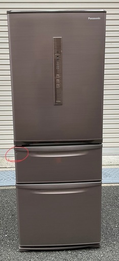 【RKGRE-165】特価！Panasonic/315L 3ドア冷凍冷蔵庫/左開き/NR-C32HML-T/中古品/2018年製/当社より近隣無料配達！