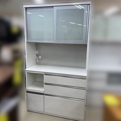 J2485 美品！福岡家具 大川家具 松田家具 食器棚 レンジボ...