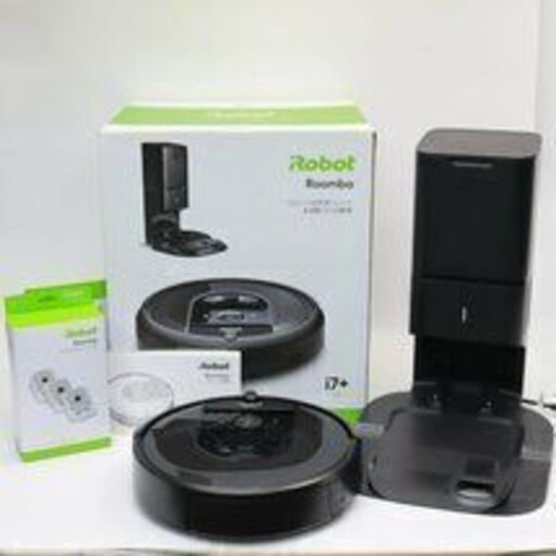 262)【1円スタート♪】iRobot Roomba i7＋ロボット掃除機ルンバ ＋ 自動ゴミ収集機 wifi対応 新品紙パック6個付き アイロボット