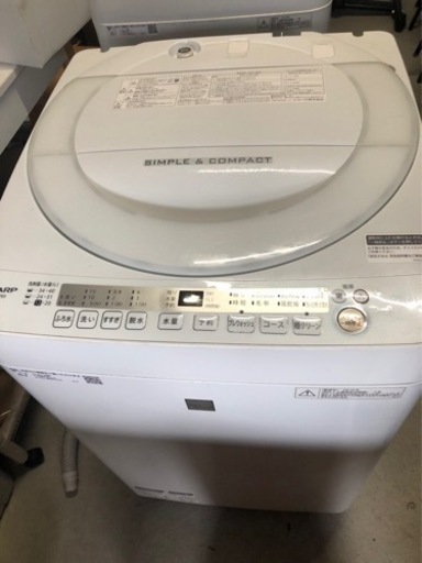 配送、設置可能です　SHARP シャープ 洗濯機 ES-G7E5-KW 7kg 2018年