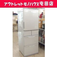 現状品 大型冷蔵庫 5ドア 384L 2013年製 SHARP どっちもドア 自動製氷 SJ-PW38Y-S 300Lクラス☆ 札幌市 北区 屯田 