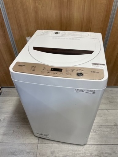 風乾燥機能付✨️SHARP 洗濯機 ES-GE6F-T  6.0kg 2022年製‪