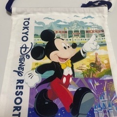 ミッキーミニー　巾着　ショップ袋イラスト　ディズニー　Disney