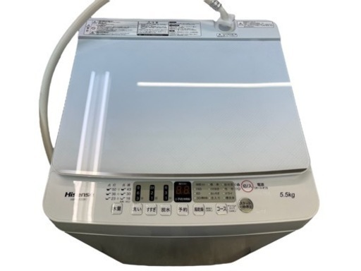 NO.481【2022年製】Hisense 全自動電気洗濯機 HW-G55BK1 5.5kg