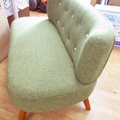 2人掛けソファ 幅123×奥行67×高さ68cm リビングソファ 二人掛け ファブリック デイジー グリーン 西岡店