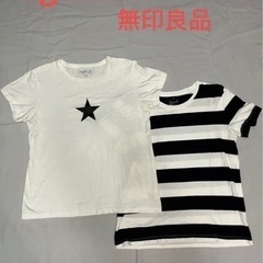 公式【agnes b.】【無印良品】モノクロでシンプルなTシャツ2枚組