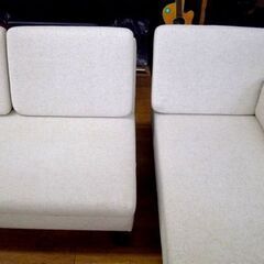 旭川家具 宮田産業 カウチソファ 3人掛け 長椅子 アイボリー セパレート L字 コーナー 家具 リビング 札幌市 厚別区