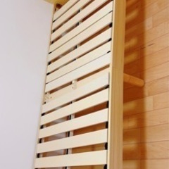 シングル すのこベッド  棚コンセント付き 高さ調整3段階 木製