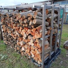 未乾燥薪　割薪　広葉樹各種　薪ストーブ　１００キロ単価6900円