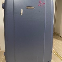 ブルーのハードスーツケース