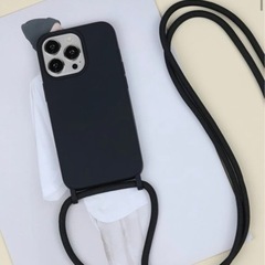 【新品 未使用】iPhone8 ショルダーストラップ 黒 ブラック