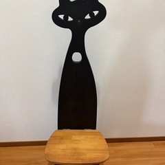 ねこ 猫 黒猫 イス 木製 スツール ミニスツール