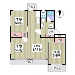 💚前橋市・駐車場１台付き３LDK💚フリーレント1ヶ月付・駅徒歩11分・敷礼０仲手０円！審査不安な方もご相談ください💚  - 前橋市