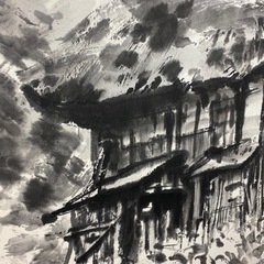 水墨画　大型絵画　上山出身画家　高橋東山