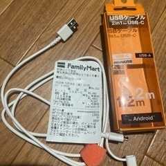 2 in 1 USBケーブル スマホ充電器